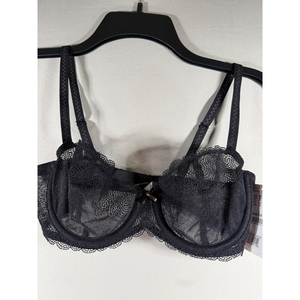 Chantelle C Magnifique Sexy Unlined Demi Bra Black Lace 32D C27350-011